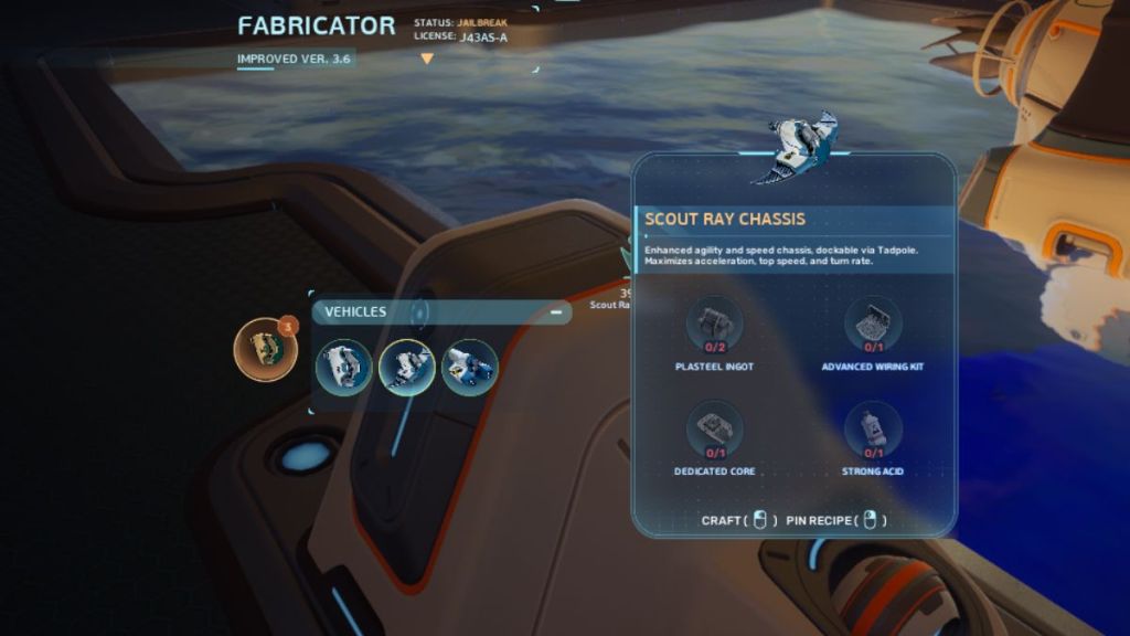Scout Ray Chassis for Tadpole in Subnautica 2