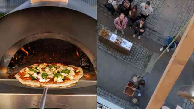 Viral Pizza maker selling slices from their balcony is the internet’s new obsession