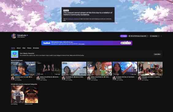 ExtraEmily banned on Twitch again after nearly crashing car in viral distracted driving clip