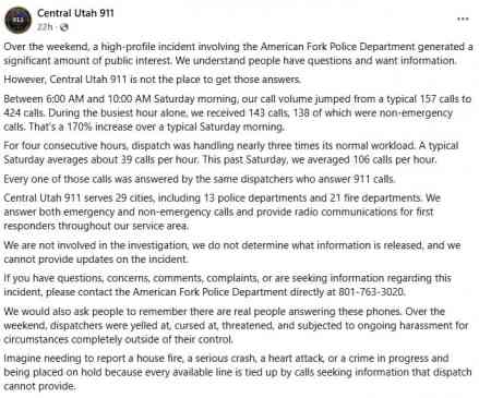 Police departments across Utah bombarded with angry calls over Reckless Ben arrest