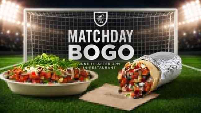 Chipotle celebrates World Cup with BOGO deal for fans wearing soccer jerseys