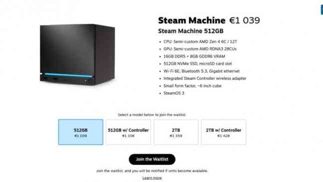 Valve deletes 4K 60fps claim from Steam Machine page after launch