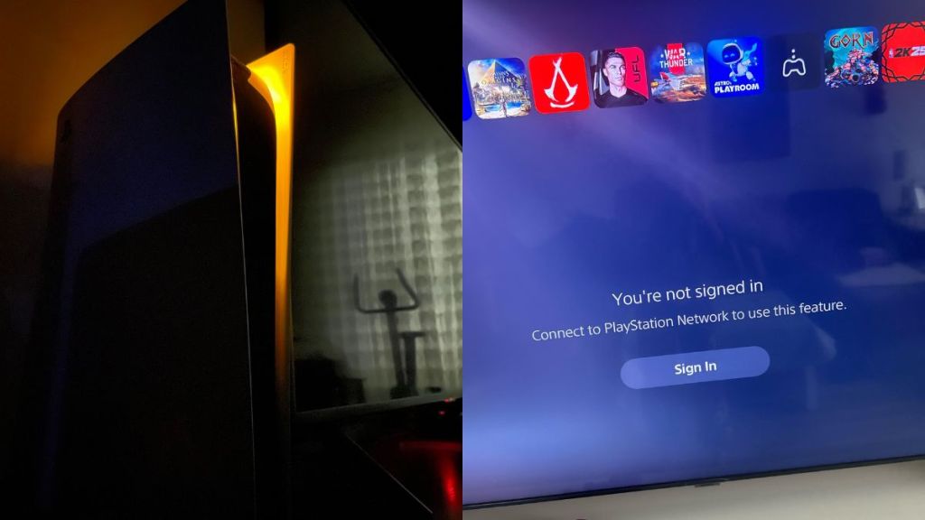 PS5 in rest mode and PSN signed out