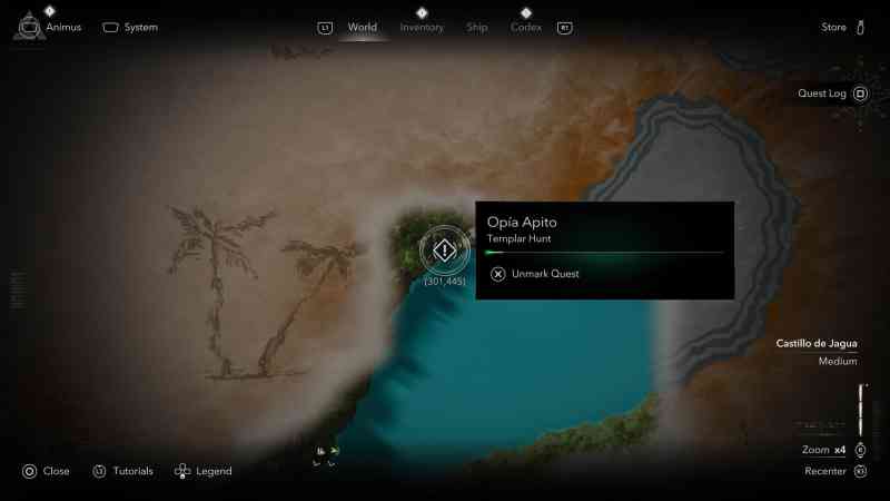 AC Black Flag Resynced Opia Apito Templar Hunt walkthrough