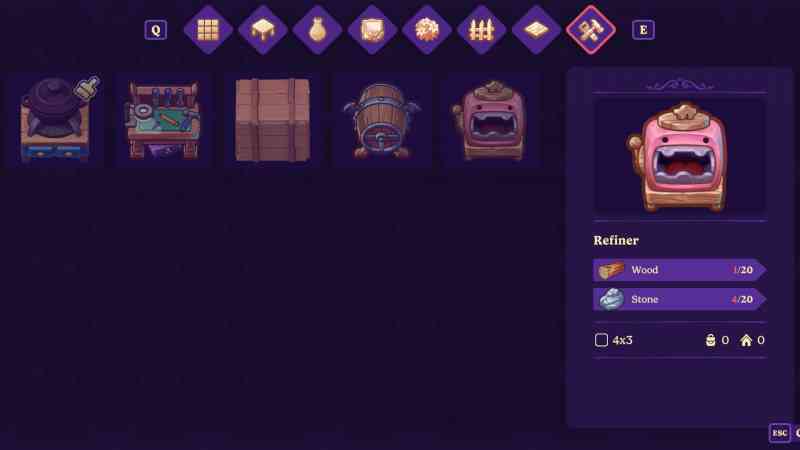 How to craft Planks in Moonlight Peaks
