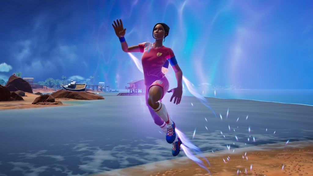 Fortnite player Jumping After With Low Gravity Effect