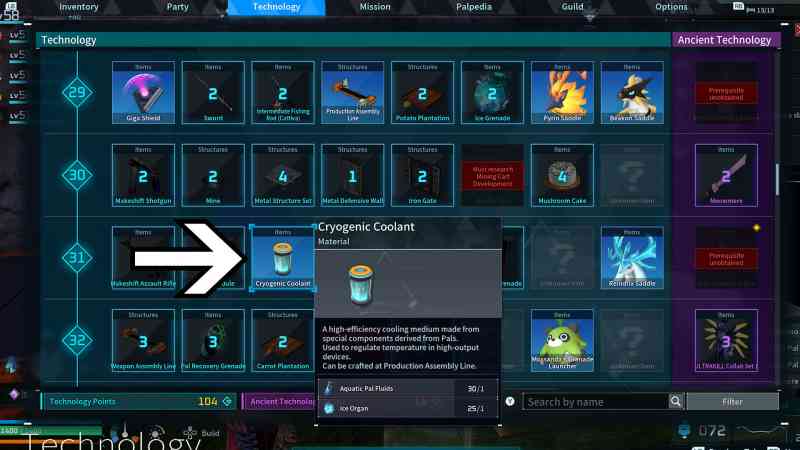 How to get Cryogenic Coolant in Palworld