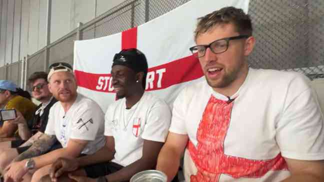 The Sidemen told off by England fans for “annoying” shouting at World Cup match