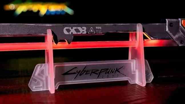 Cyberpunk 2077 is releasing a life-size Thermal Katana with lights and sound
