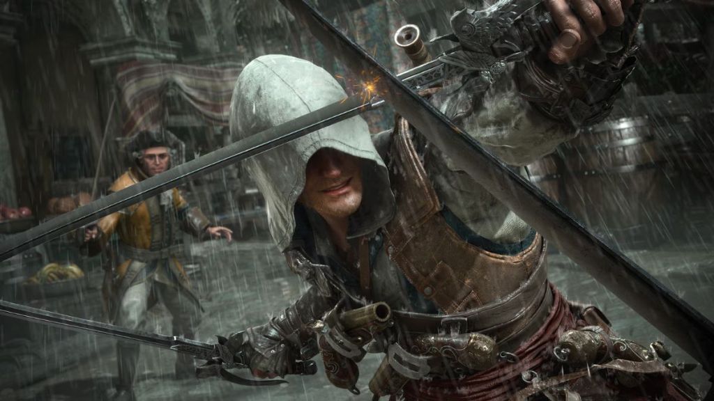 Edward Kenway fighting in Assassin's Creed Black Flag Resynced