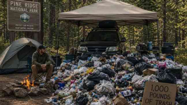 Man arrested after living in forest for 8 years amongst half-ton of trash